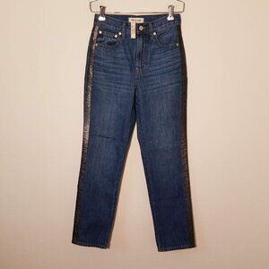 Madewell The Perfect Vintage Jean Womens 24 Wellbeck Wash Metallic Tuxedo Stripe